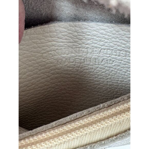 Itaian Leather Shoulder Bag Purse Clutch w/ 2 Pockets Removable Strap - Picture 6 of 6